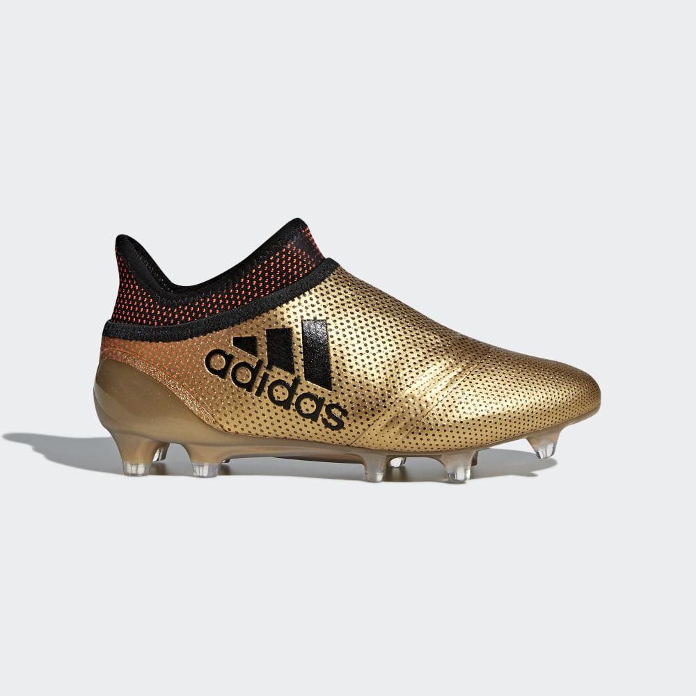 Adidas Boys' X 17+ Purespeed Firm Ground Football Boots Gold Metal/Black/Red Ireland CP8967